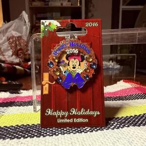 Disney WDW 2016 Pop Century Wreath Minnie LE1200 Pin PP119463 NOS